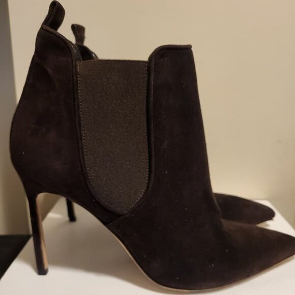 Brown Suede Ankle Boots - Picture 3 of 6